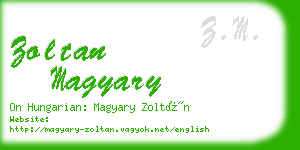 zoltan magyary business card